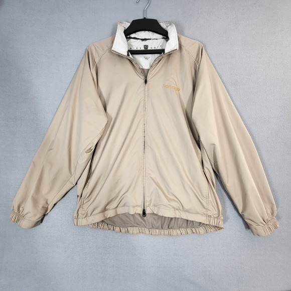 Nike Golf Jacket Mens XL Windbreaker Full Zip Beige Lightweight - Picture 1 of 13